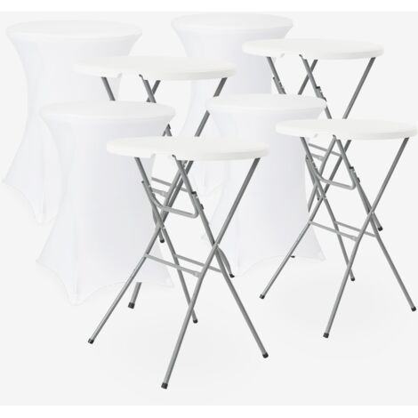 Mesa plegable de acero para eventos con funda protectora (lote de 4)