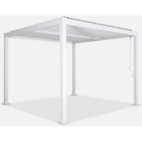 Pérgola bioclimática 3x3m de lamas de aluminio y acero