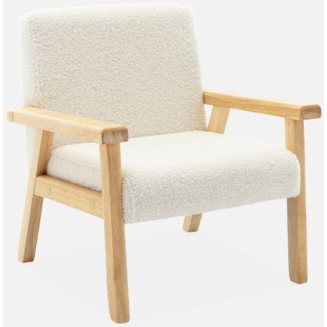 Sillón infantil estilo escandinavo de madera de hevea