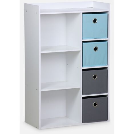 Mueble de almacenamiento para niños 4 cestas