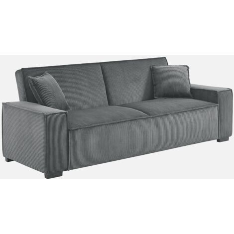 Sofá cama de pana, 3 plazas