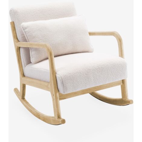 Silla mecedora estilo escandinavo con borreguito