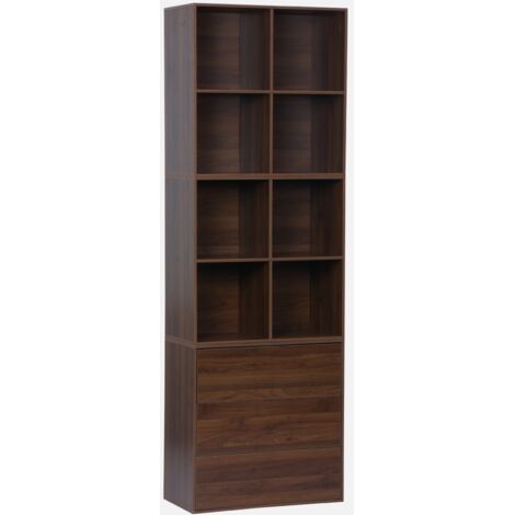 Estantería, biblioteca modular con 3 cajones y 8 nichos (1/5)