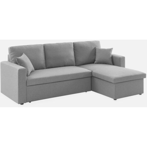 Sofá cama esquinero reversible con espacio de almacenamiento, 3 plazas
