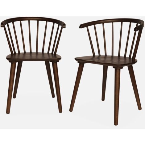 Silla de bar de madera, set de 2 (1/5)