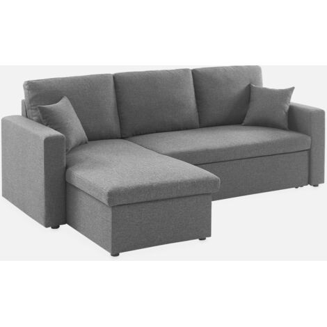 Sofá cama esquinero reversible con espacio de almacenamiento, 3 plazas