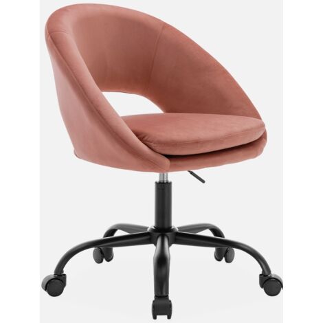 Silla de oficina de terciopelo con ruedas