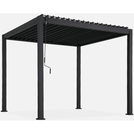 Pérgola bioclimática 3x3m de aluminio con lamas orientables