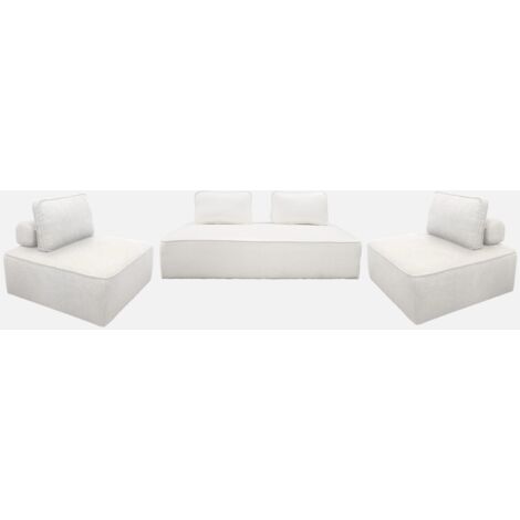 Sofá modular en tejido borreguito, 4 plazas (1/5)