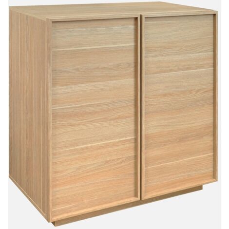 Aparador efecto madera 2 puertas, 80cm (1/5)