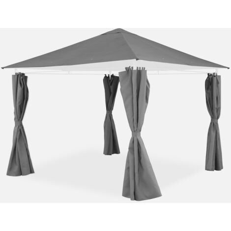 Lona de techo + cortinas para pergola Elusa 3x3m