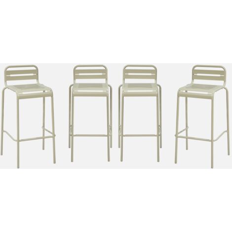 Trona de jardín de acero, set de 4 (1/5)