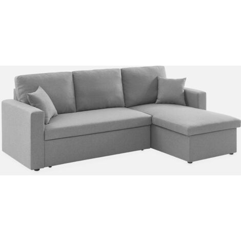 Sofá cama esquinero reversible con espacio de almacenamiento, 3 plazas