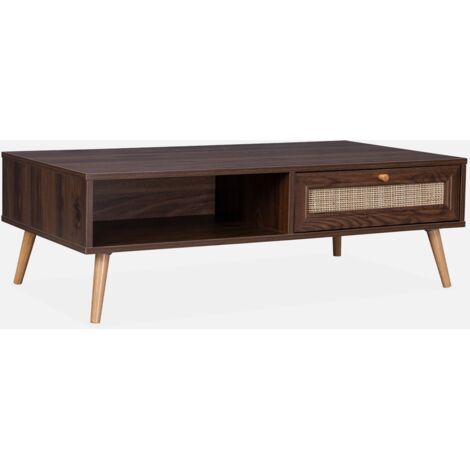 Mesa de centro estilo escandinavo de caña