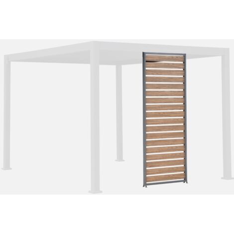 Persiana de 100cm de aluminio efecto madera para pérgola Triomphe (1/5)