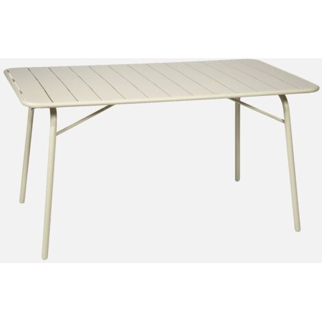 Mesa de jardín plegable de metal, 140cm (1/5)