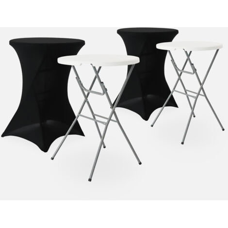 Mesa alta  plegable con funda protectora para eventos, set de 2