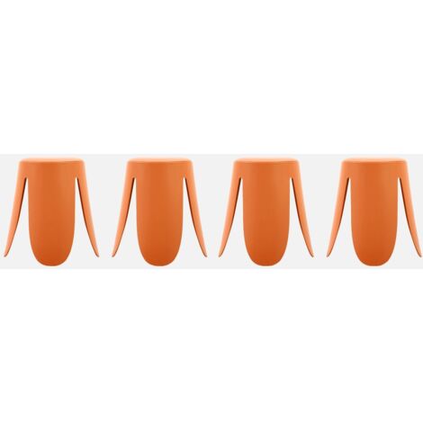 Taburete apilable polipiel, set de 4