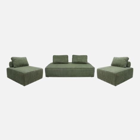 Sofá modular de pana, 4 plazas