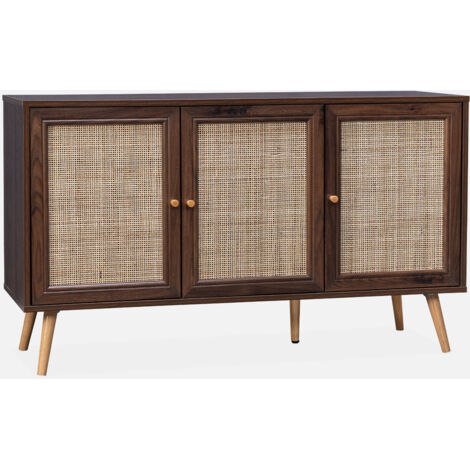 Aparador 3 puertas de caña, 120cm
