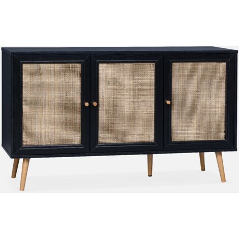 Aparador 3 puertas de caña, 120cm