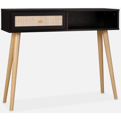 Consola estilo escandinavo de caña, 100cm