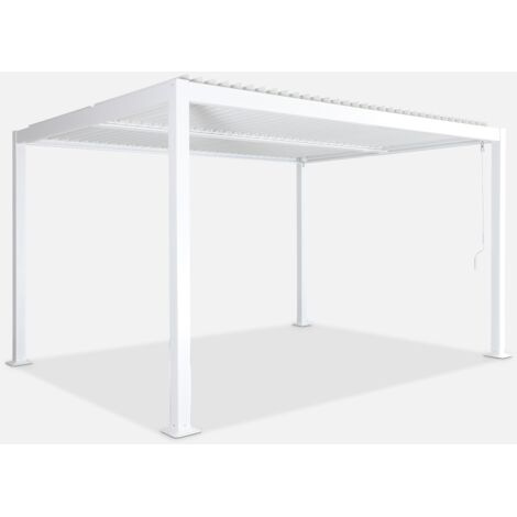 Pérgola bioclimática 3x4m de aluminio y acero con lamas orientables