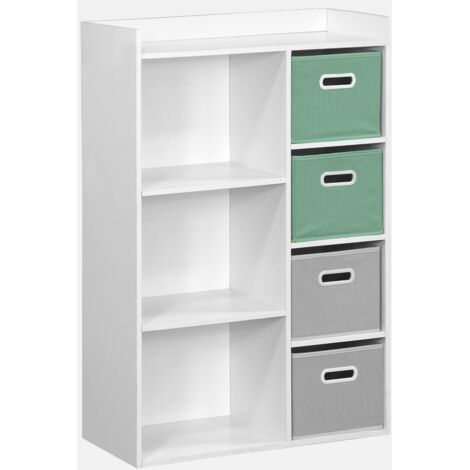 Mueble infantil con 4 cestas de terciopelo