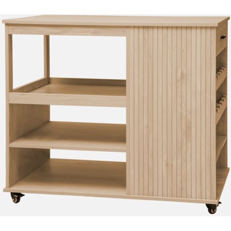 Carro de cocina con soporte para botellas, 5 estantes (1/5)