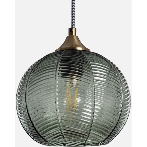 Lámpara colgante de techo con metal y vidrio, 20cm (1/5)