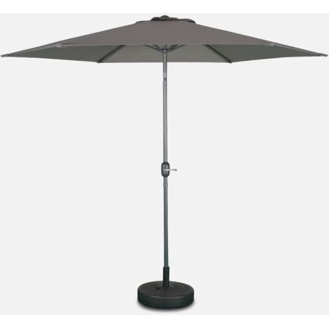 Parasol rectangular poste efecto madera, 3x3m