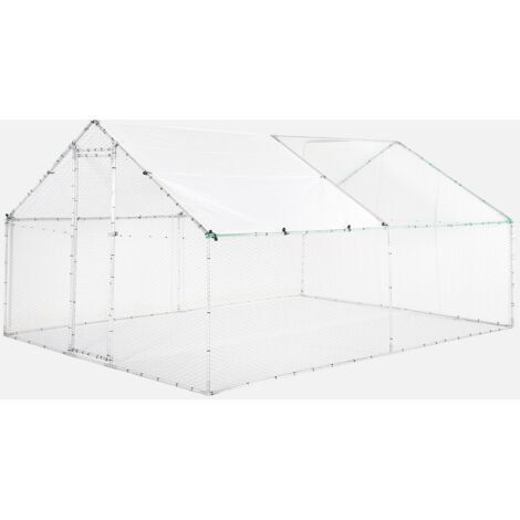 Gallinero y aviario de acero galvanizado