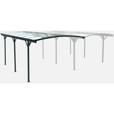 Extensión para cobertizo de aluminio y policarbonato 15m²