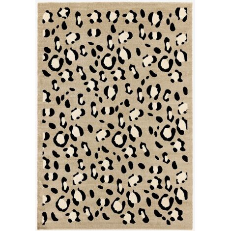 Alfombra interior motivo leopardo beige (1/5)