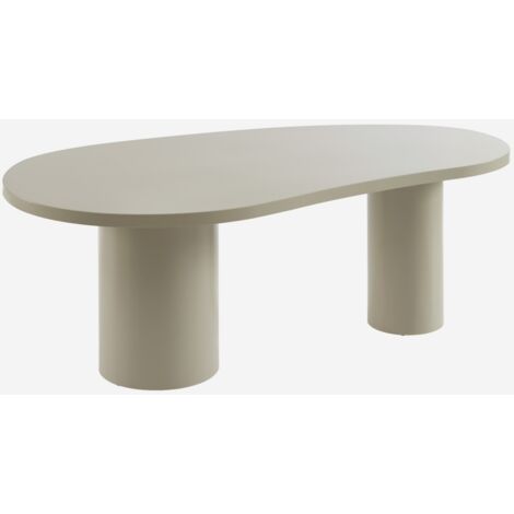 Mesa de comedor orgánica estructura de madera de hevea de 8 plazas, 210cm (1/4)