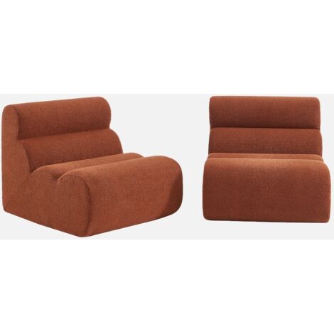 Sofá modular en borreguito texturizado, 2 plazas (1/5)