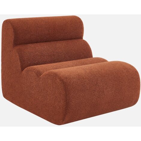 Módulo para sofá modular en borreguito texturizado, 1 plaza (1/5)