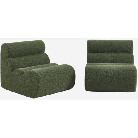 Sofá modular con efecto alpaca, 2 plazas (1/5)