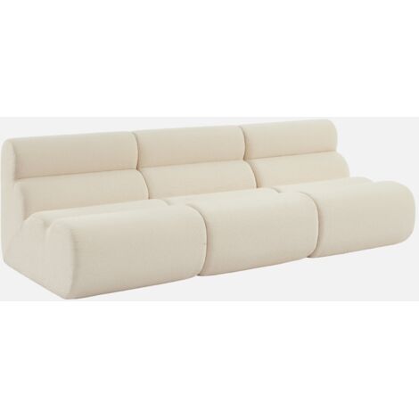 Sofá modular de borreguito texturizado, 3 plazas (1/5)