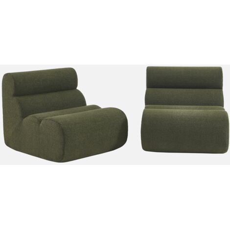 Sofá modular en borreguito texturizado, 2 plazas (1/5)