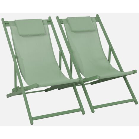 Tumbona de aluminio multi posiciones, set de 2