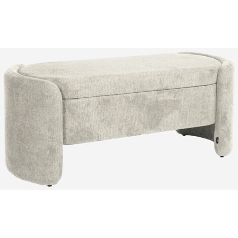 Banco baúl, pie de cama contemporáneo de tela simple