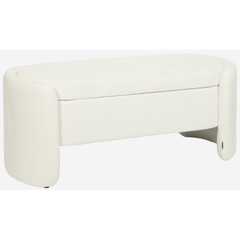 Banco baúl, pie de cama contemporáneo de tela simple