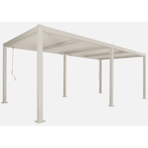 Pérgola bioclimática 3x6m de aluminio y acero con lamas orientables