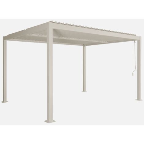 Pérgola bioclimática 3x4m de aluminio y acero con lamas orientables