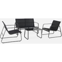 Conjunto de jardín en metal , 4 plazas