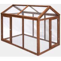 Gallinero de madera con ampliación para 6 gallinas
