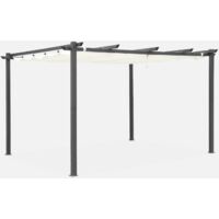 Pérgola 3x4m de aluminio con cubierta corredera