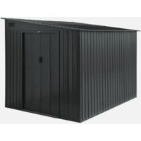 Caseta de jardín de metal con kit de anclaje, 55m²