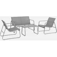 Conjunto de jardín en metal , 4 plazas